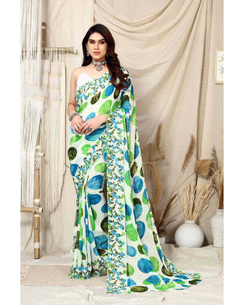 Beautiful Designer Party Wear Soft Georgette Saree