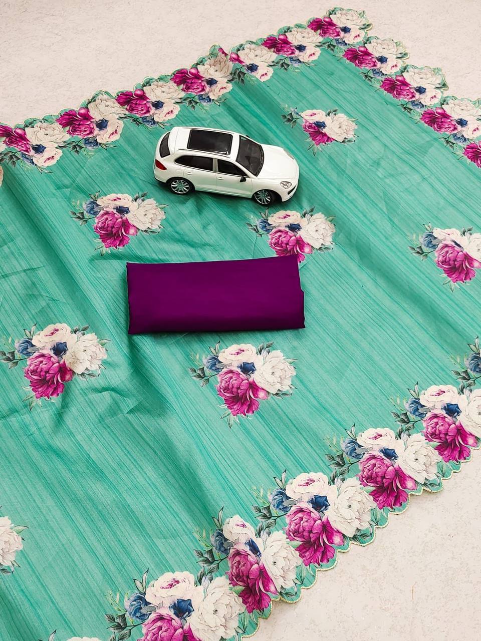 Beautiful Designer Party Wear Digital Print Saree