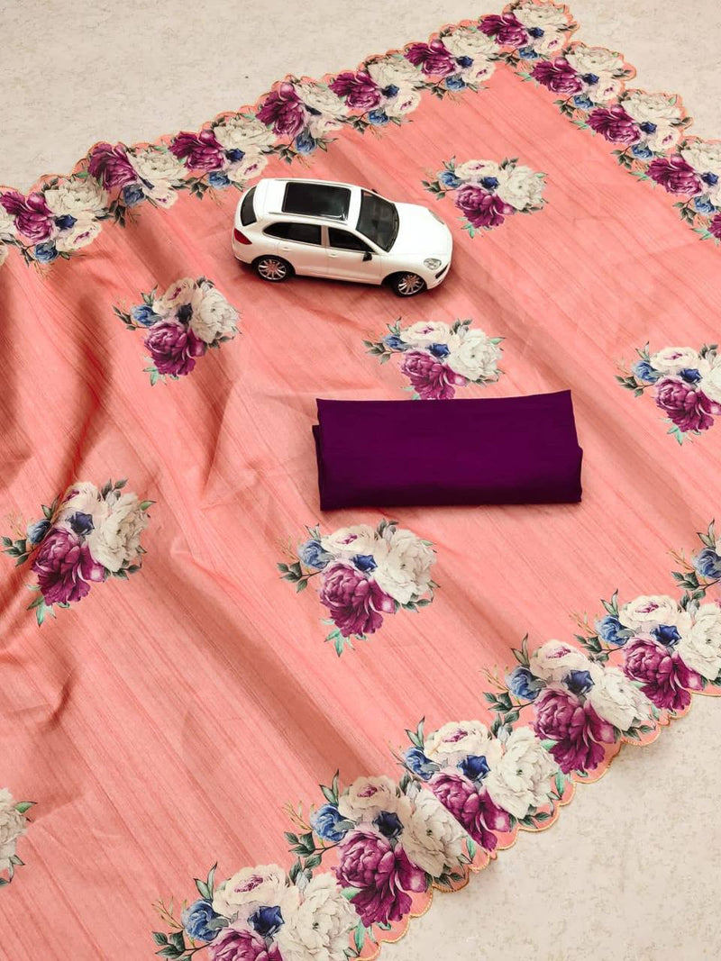 Beautiful Designer Party Wear Digital Print Saree