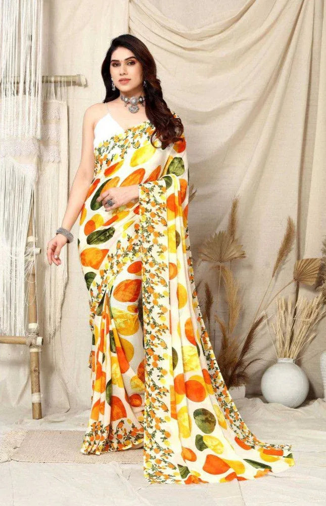 Beautiful Designer Party Wear Soft Georgette Saree