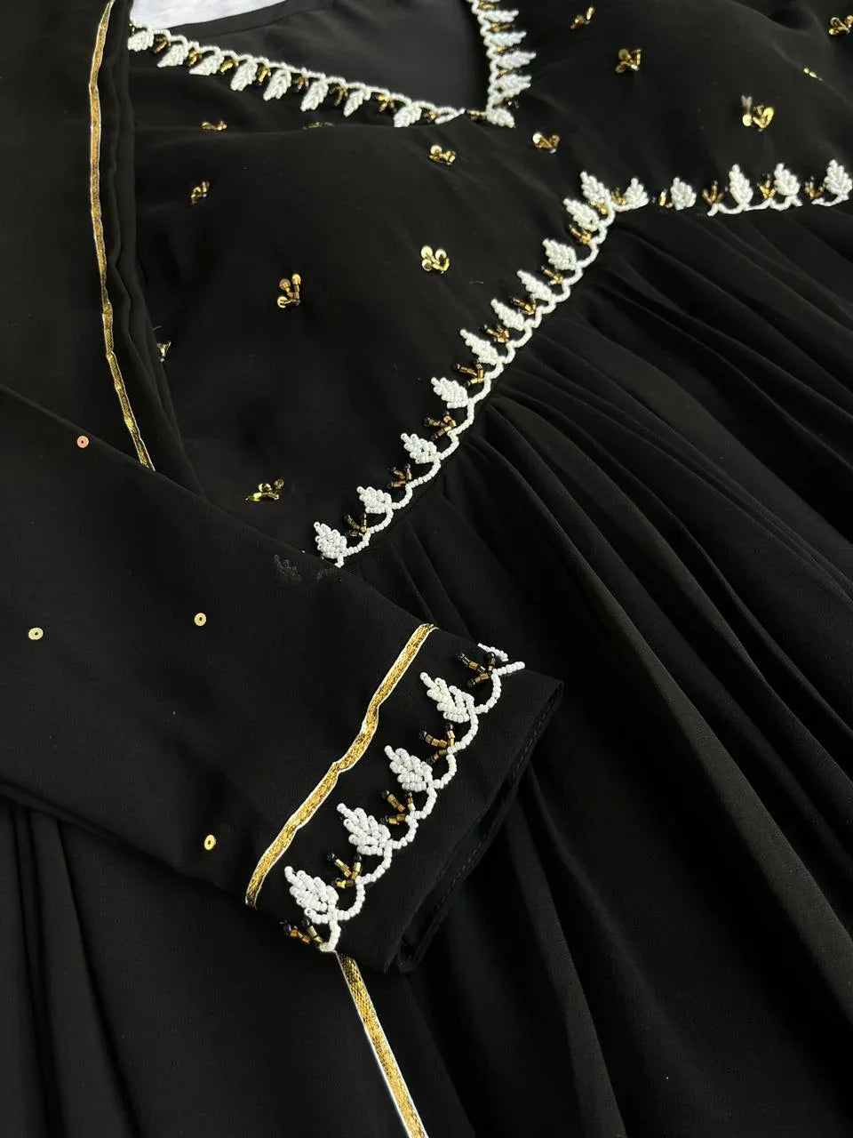 Beautiful Designer Party Wear Fox Georgette Gown