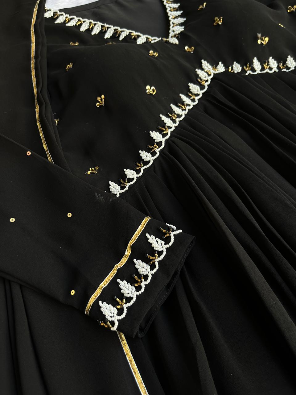 Beautiful Designer Party Wear Fox Georgette Gown