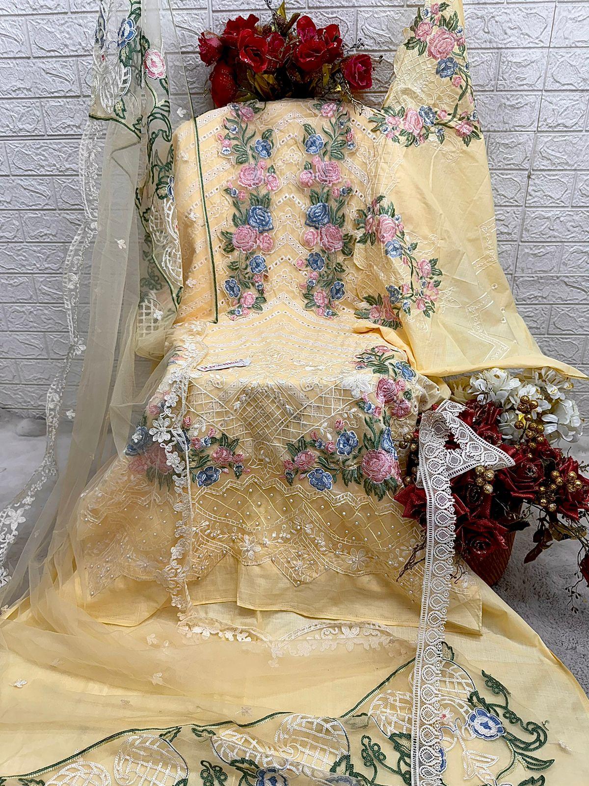 Fepic Rosemeen Designer Pure Cotton Pakistani Suit D.No.C-1798-A
