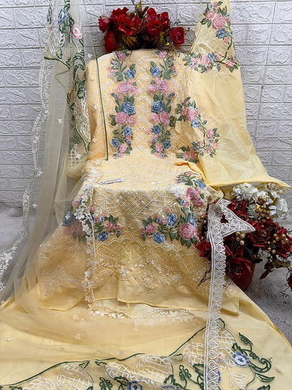 Fepic Rosemeen Designer Pure Cotton Pakistani Suit D.No.C-1798-A