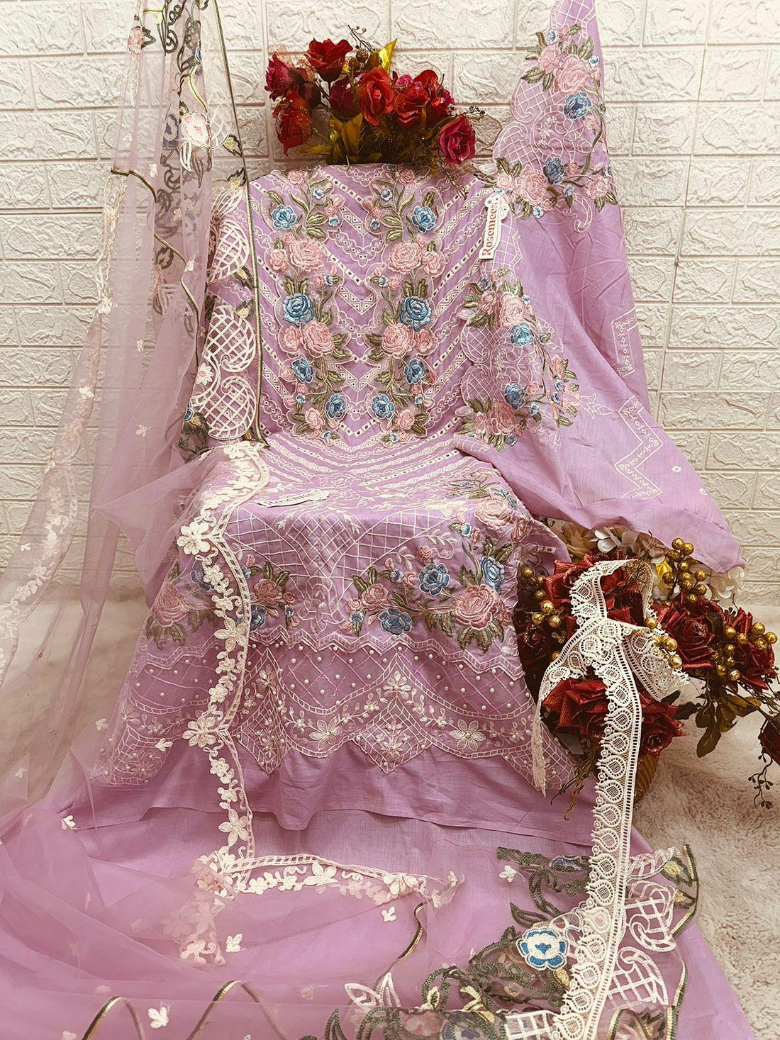 Fepic Rosemeen Designer Pure Cotton Pakistani Suit D.No.C-1798-B