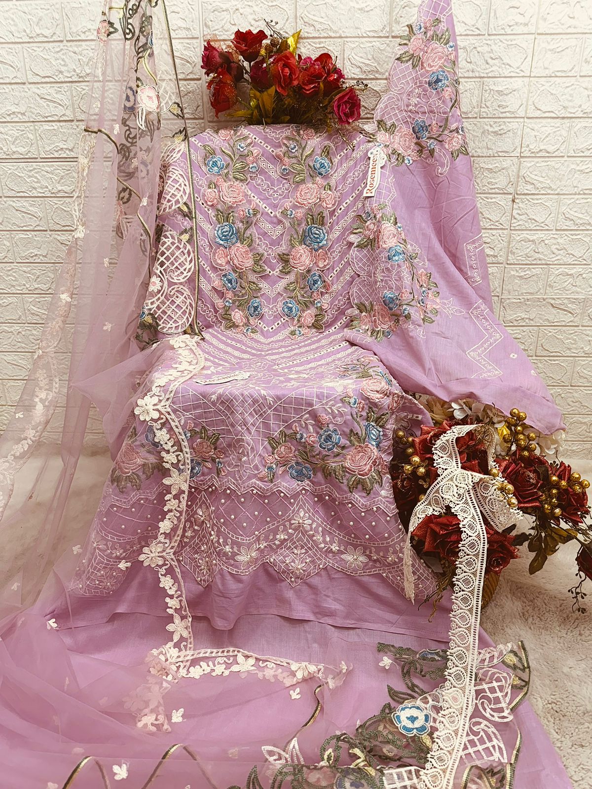 Fepic Rosemeen Designer Pure Cotton Pakistani Suit D.No.C-1798-B