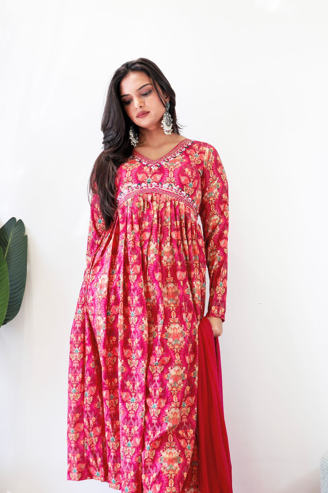 Beautiful Designer Party Wear Organza Taby Silk Gown