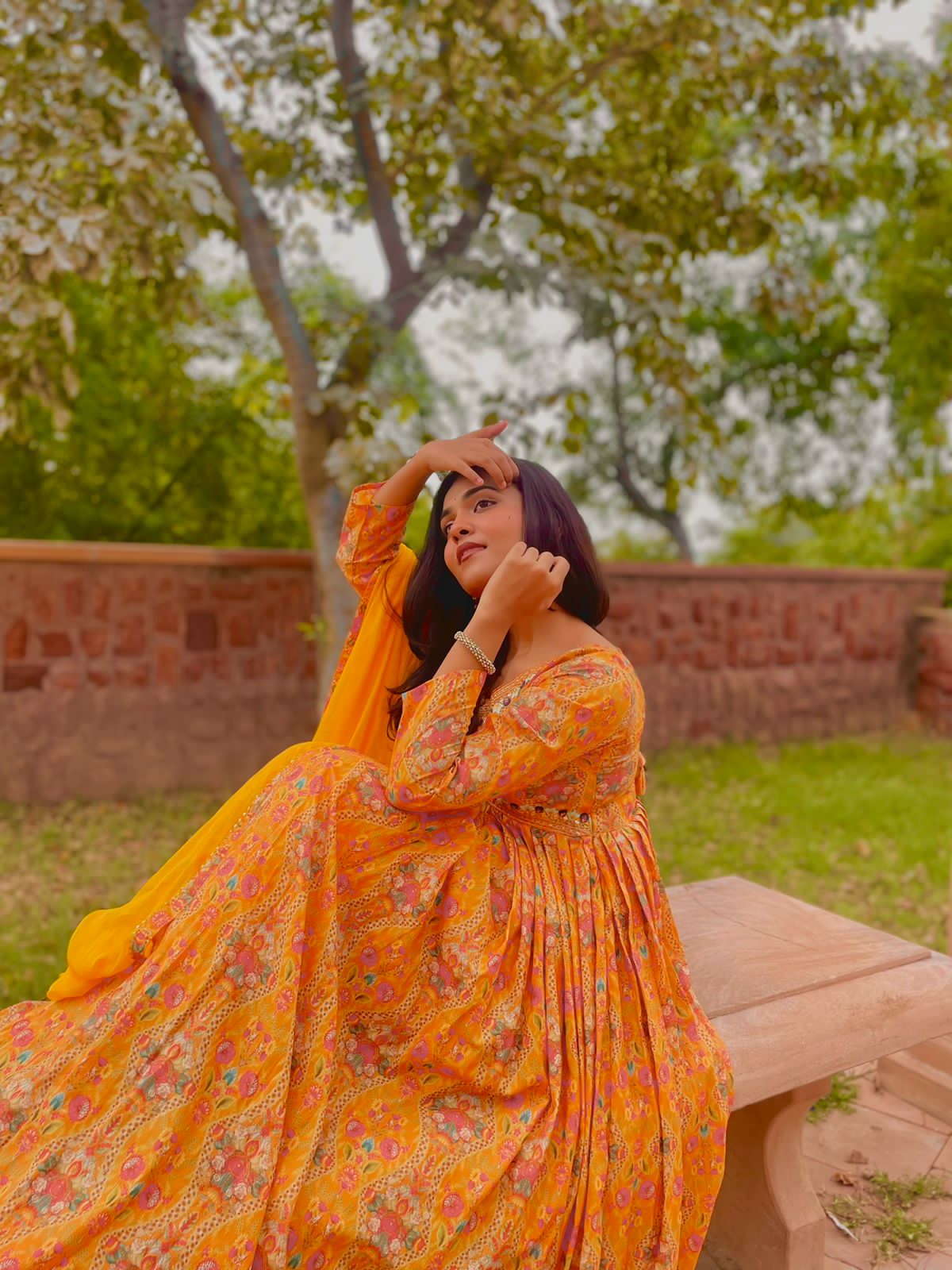 Beautiful Designer Party Wear Organza Taby Silk Gown