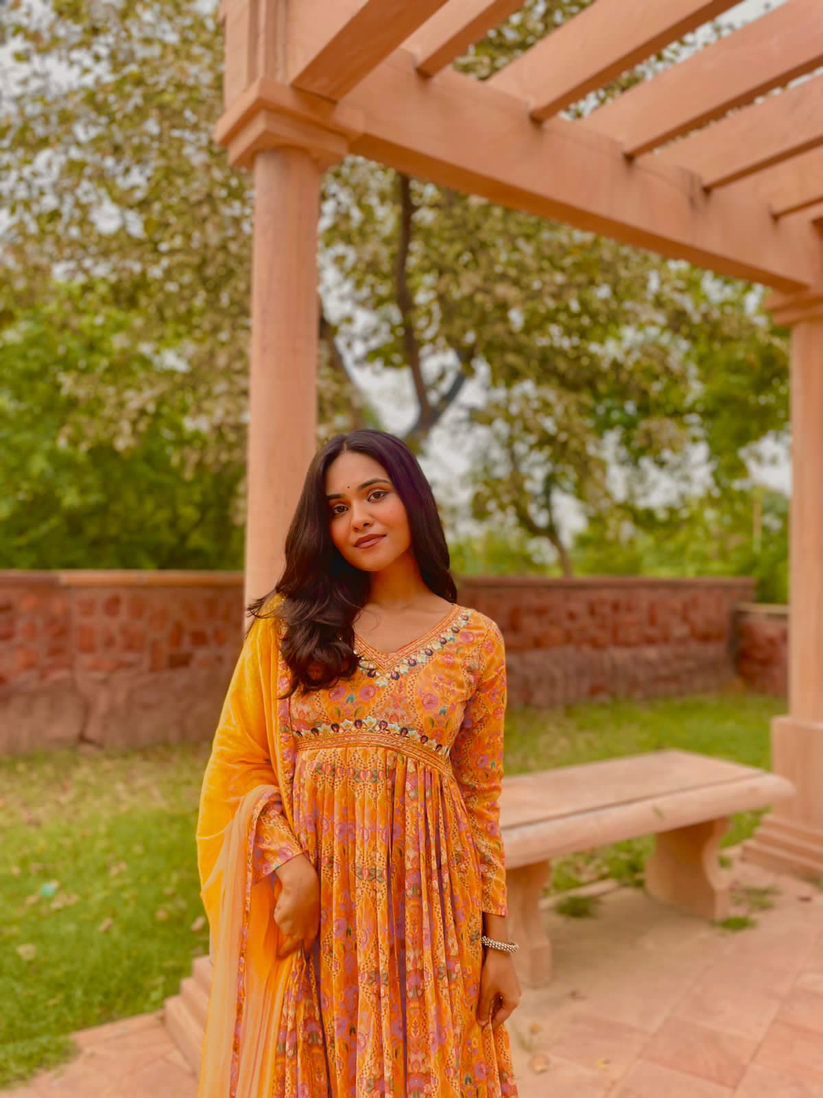 Beautiful Designer Party Wear Organza Taby Silk Gown