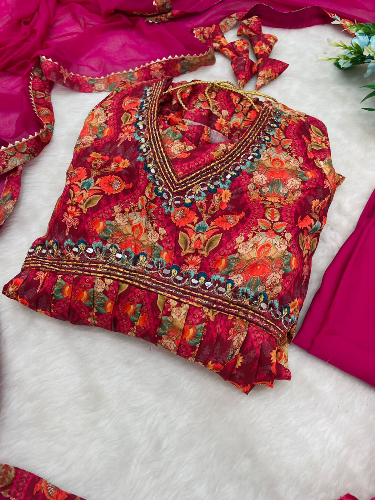 Beautiful Designer Party Wear Organza Taby Silk Gown