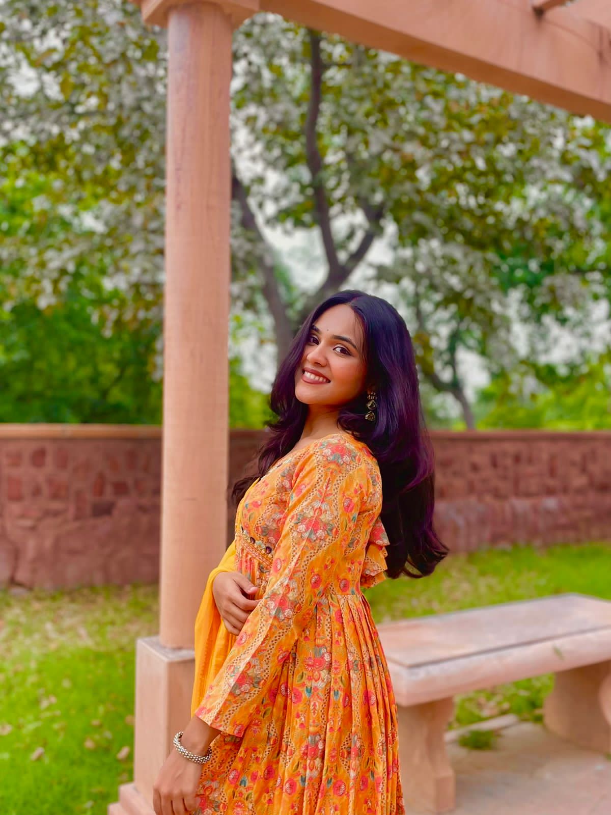 Beautiful Designer Party Wear Organza Taby Silk Gown