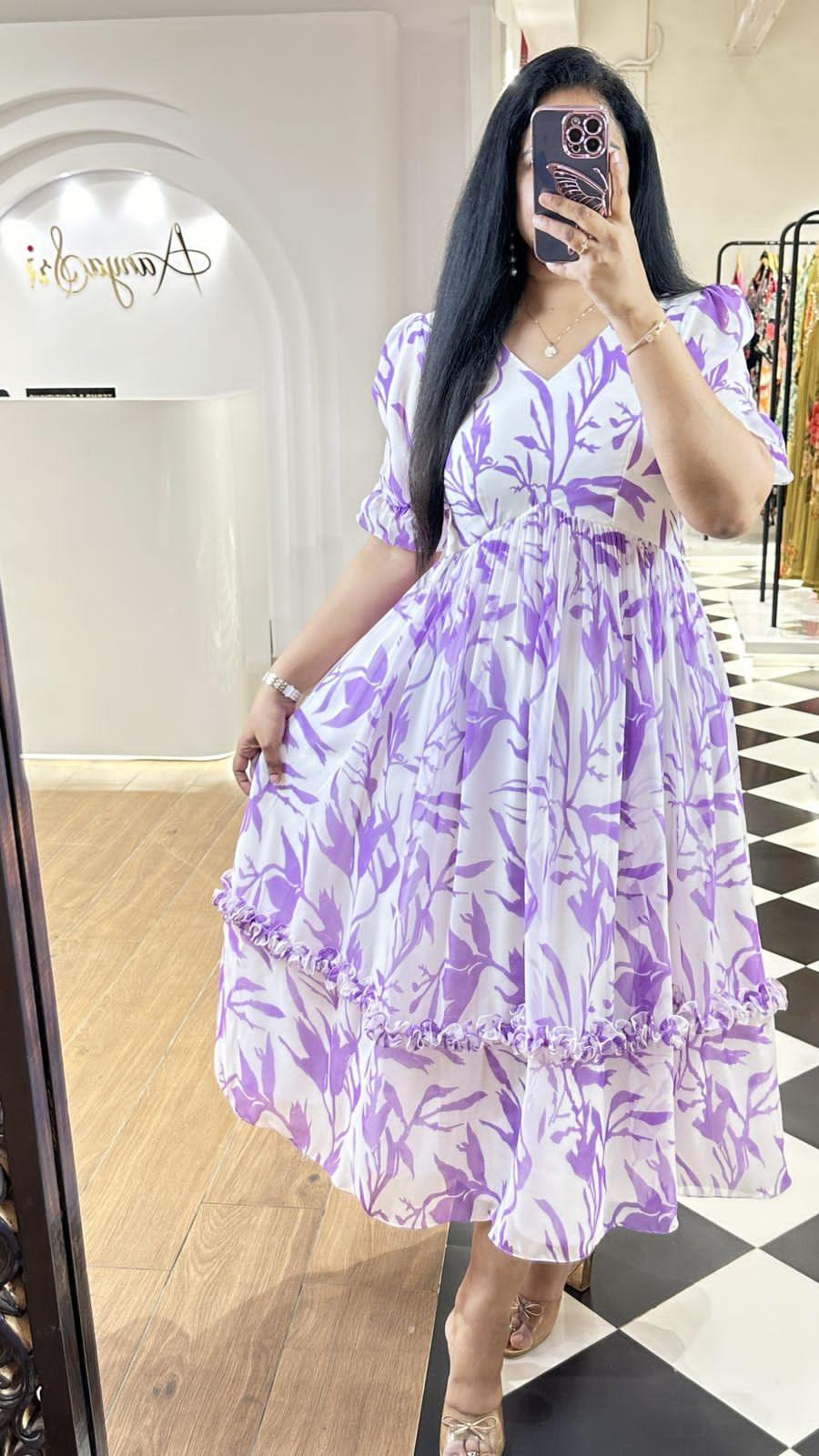 Beautiful Designer Party Wear Heavy Georgette Silk Gown