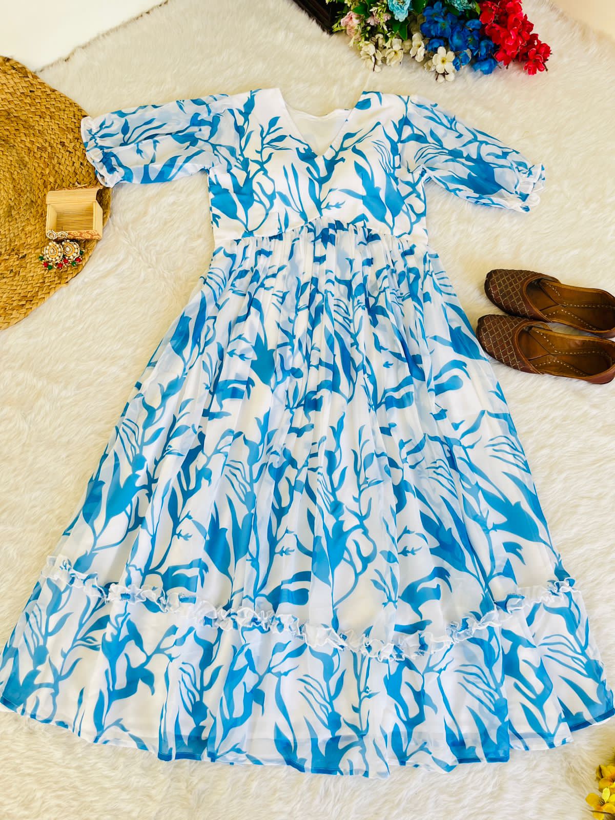 Beautiful Designer Party Wear Heavy Georgette Silk Gown