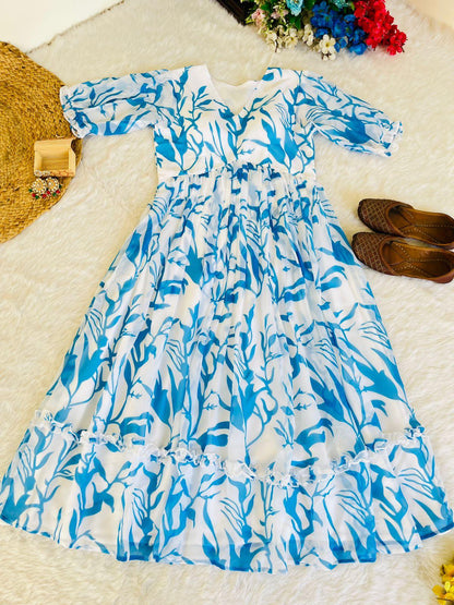 Beautiful Designer Party Wear Heavy Georgette Silk Gown