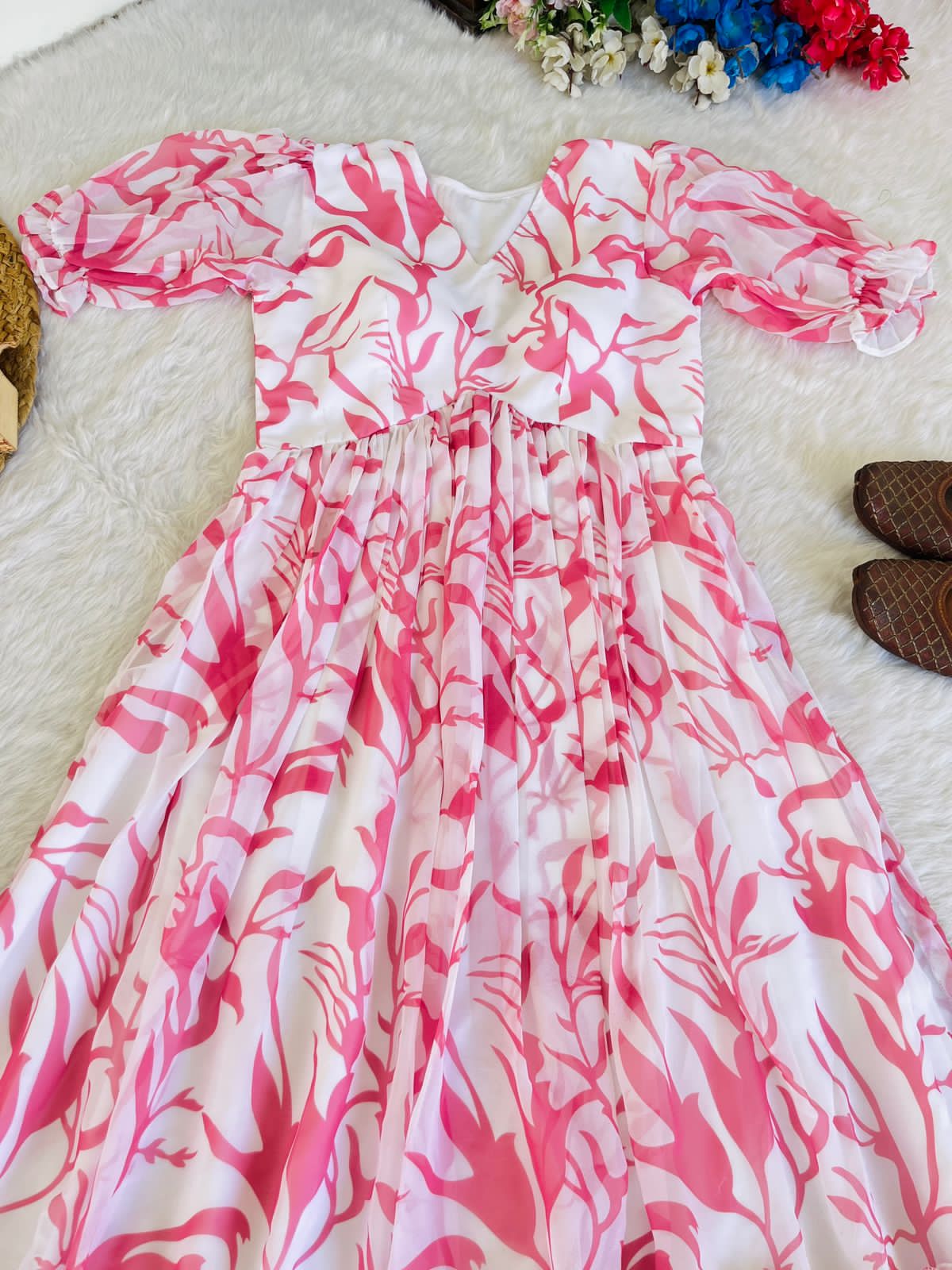 Beautiful Designer Party Wear Heavy Georgette Silk Gown