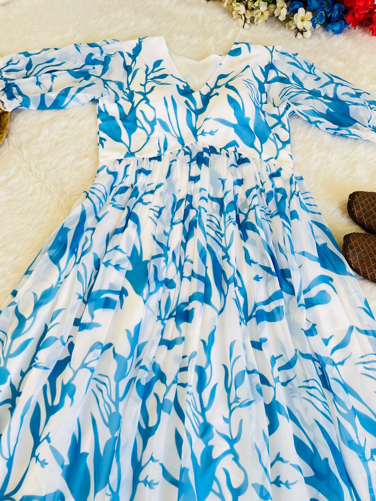 Beautiful Designer Party Wear Heavy Georgette Silk Gown