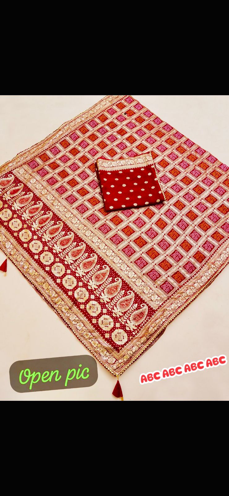 Beautiful Designer Pure Banarasi Bandhej Cottan Sarees