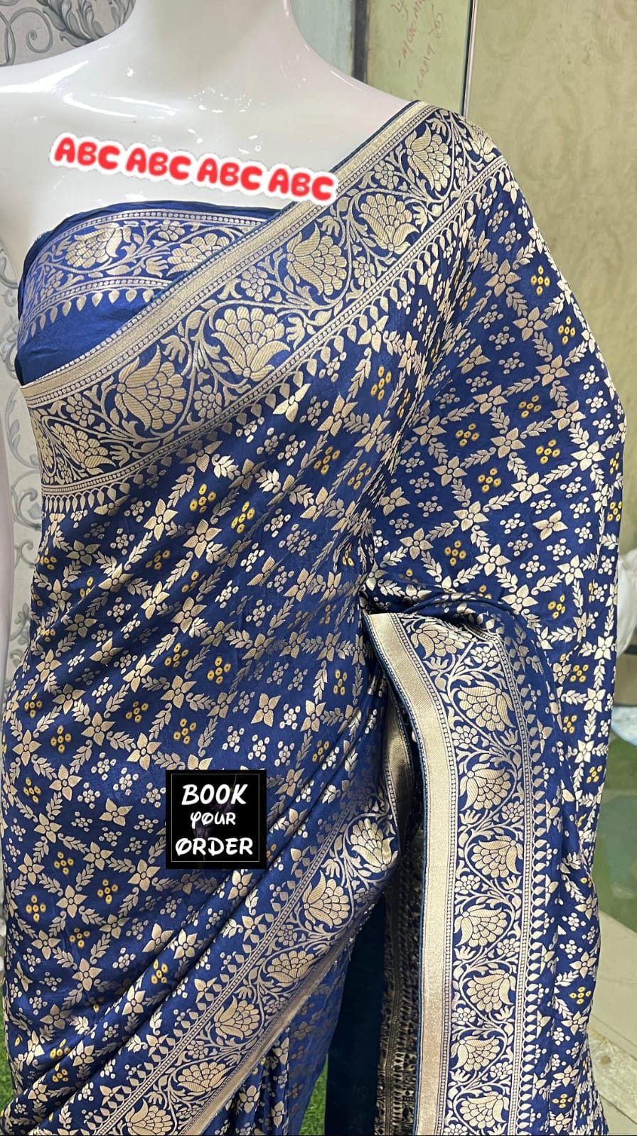 Beautiful Designer Pure Banarasi Bandhej Cottan Sarees