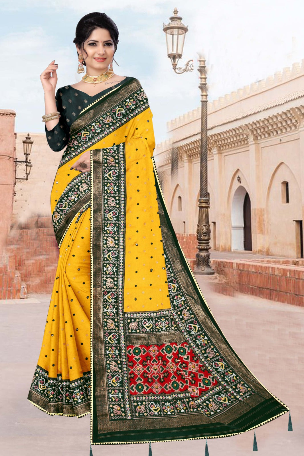 Beautiful Designer Pure Pashmina With Bandhani Print Saree