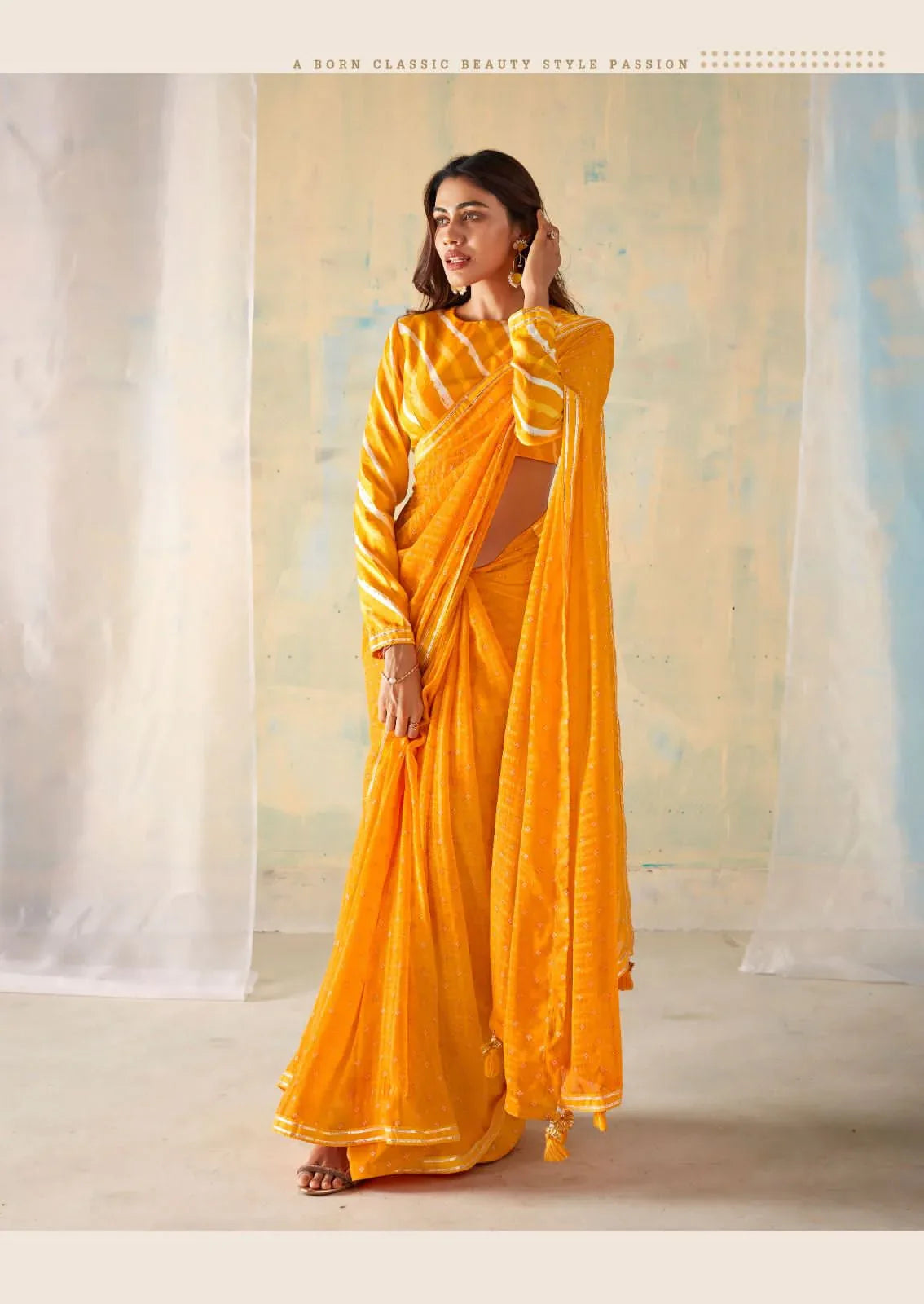 Beautiful Designer Party Wear Saadi Georgette Print Saree