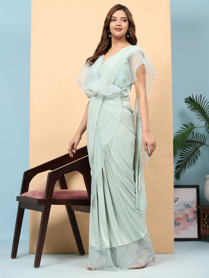 Beautiful Designer Soft Imported Ready To Wear Saree