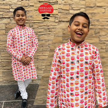 Beautiful Designer Kids Printed Kurta Payjama