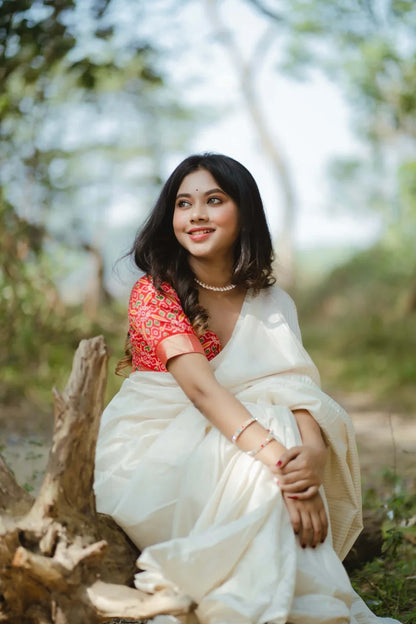 Beautiful Designer Pure Manipuri Tussar Silk Saree