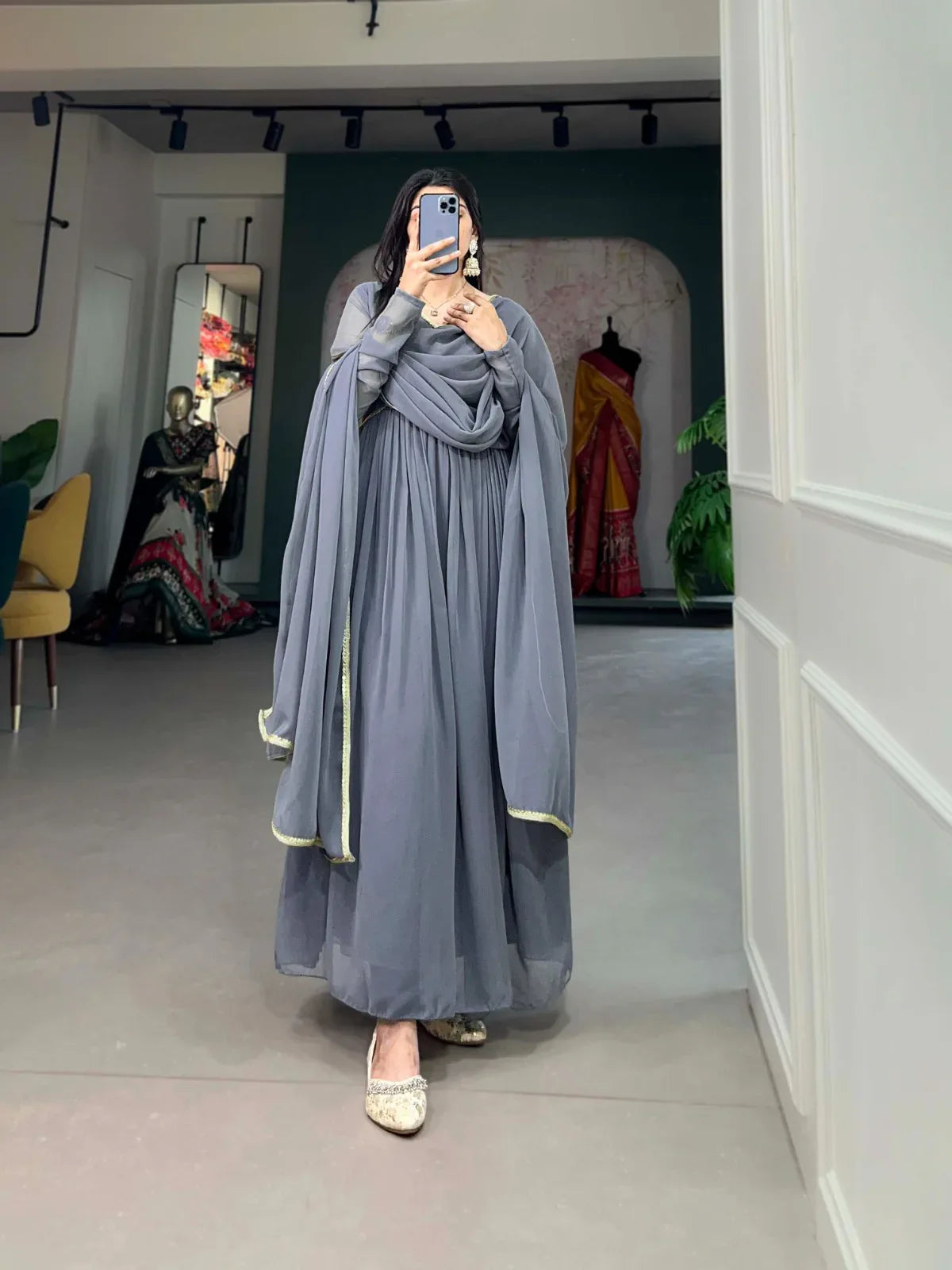 Beautiful Party Wear Alia Style Georgette Gwon