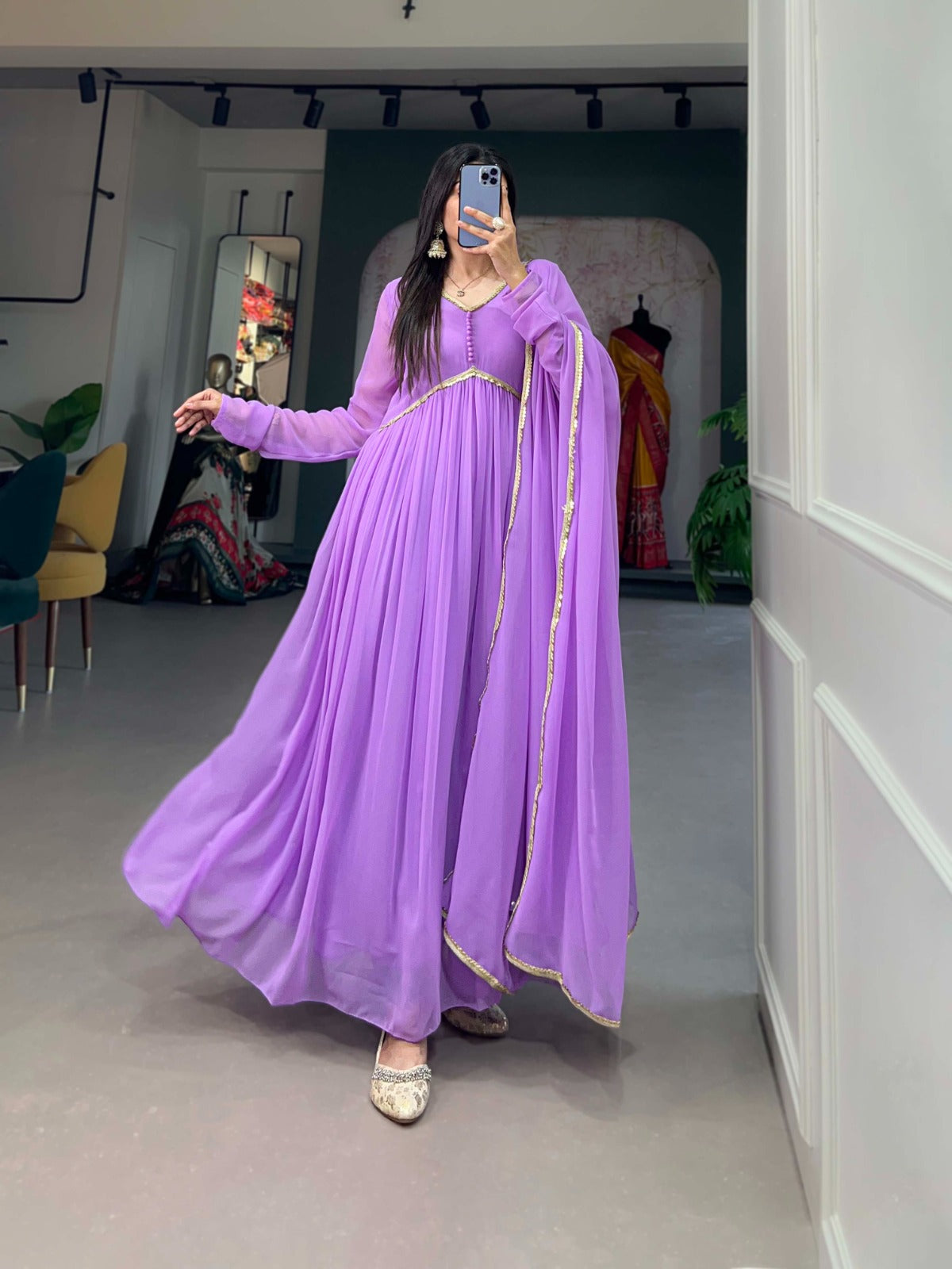 Beautiful Party Wear Alia Style Georgette Gwon