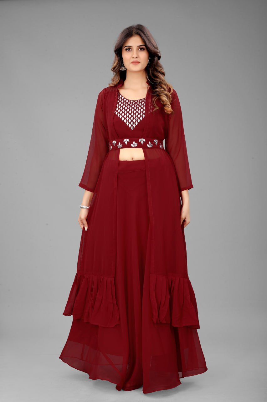 Beautiful Designer Party Wear Punjabi Style Georgette Salwar Suit