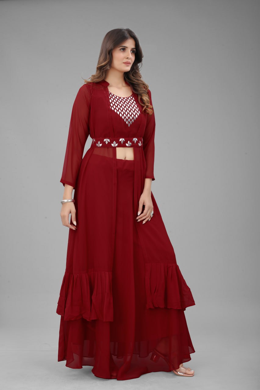 Beautiful Designer Party Wear Punjabi Style Georgette Salwar Suit