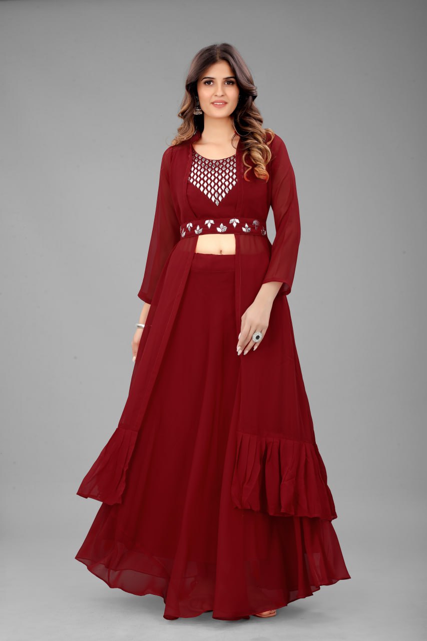 Beautiful Designer Party Wear Punjabi Style Georgette Salwar Suit