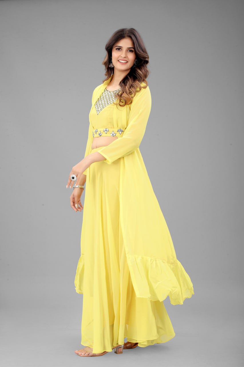 Beautiful Designer Party Wear Punjabi Style Georgette Salwar Suit