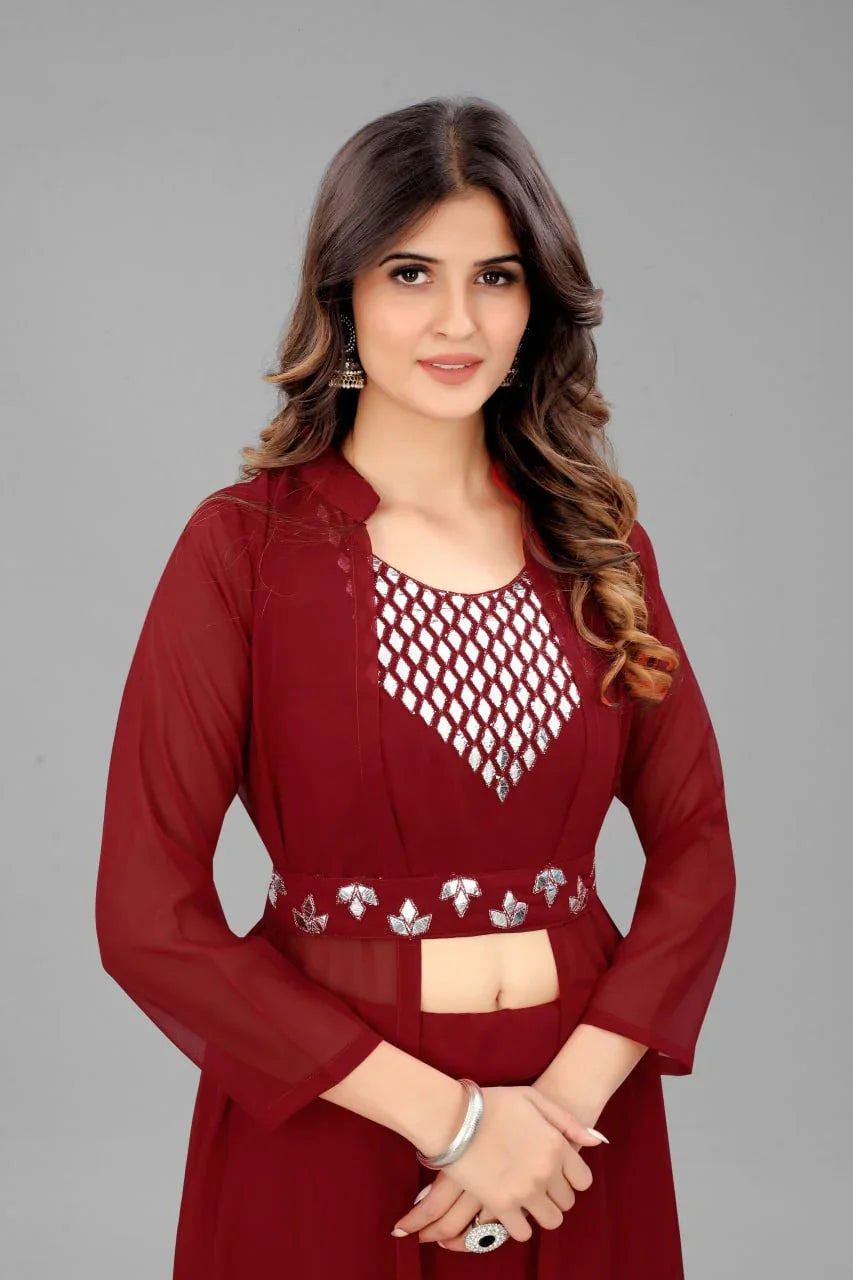 Beautiful Designer Party Wear Punjabi Style Georgette Salwar Suit