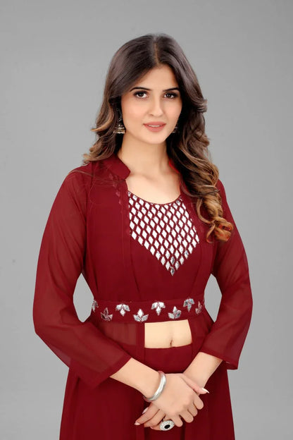 Beautiful Designer Party Wear Punjabi Style Georgette Salwar Suit