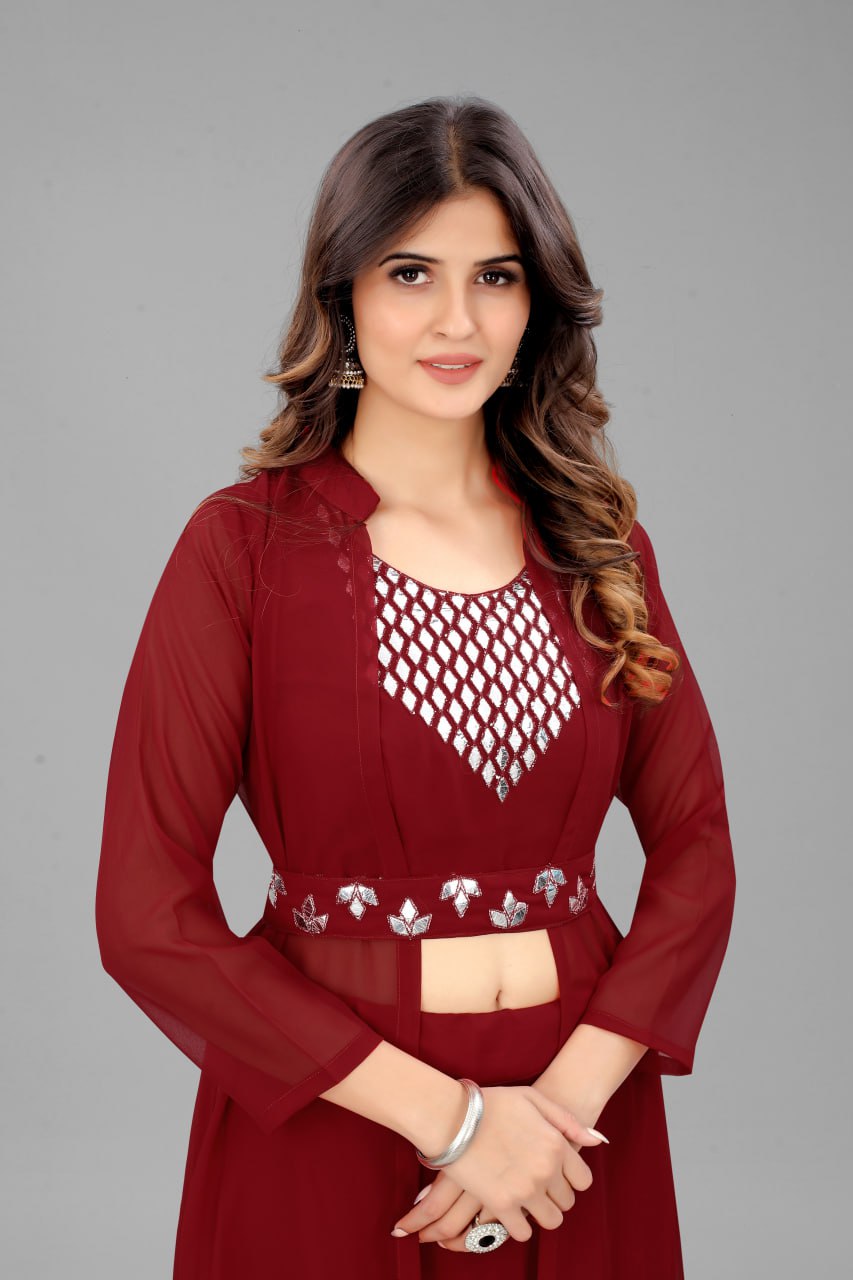 Beautiful Designer Party Wear Punjabi Style Georgette Salwar Suit