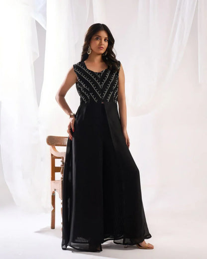 Beautiful Designer Party Wear Satin Georgette Salwar Suit