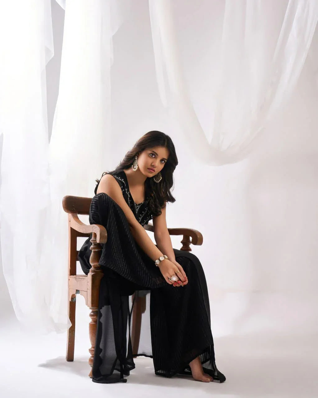 Beautiful Designer Party Wear Satin Georgette Salwar Suit
