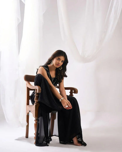 Beautiful Designer Party Wear Satin Georgette Salwar Suit