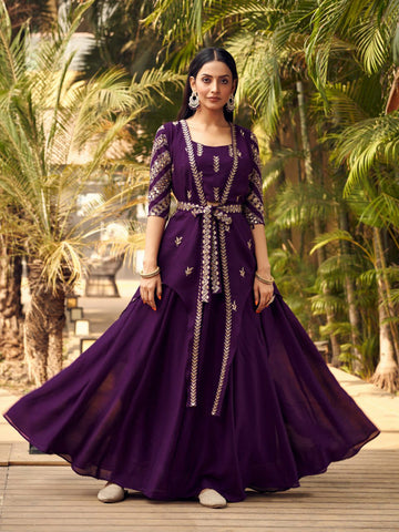 Beautiful Designer Party Wear Vichitra Silk Lehenga Choli