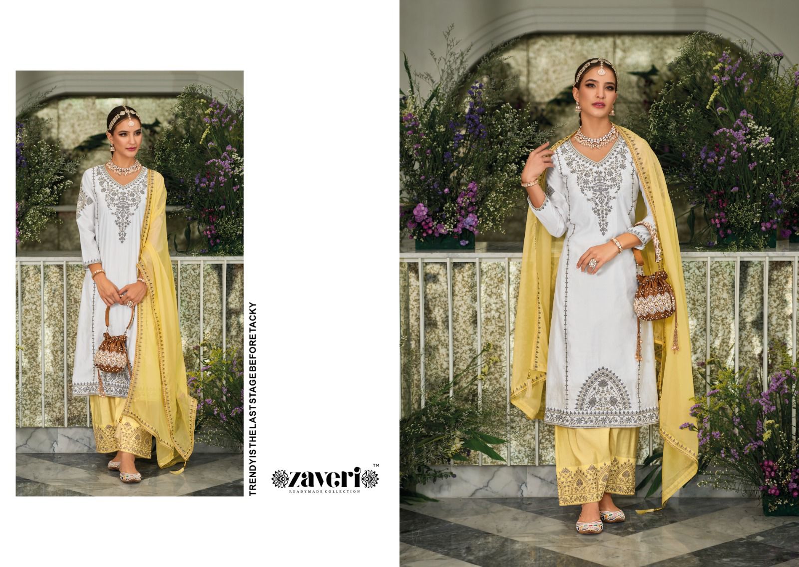 Beautiful Designer Party Wear Black white Salwar Suit