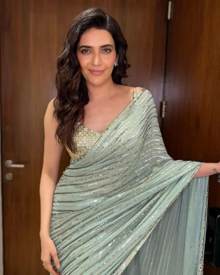 Beautiful Designer Party Wear Georgette  Sequence Saree