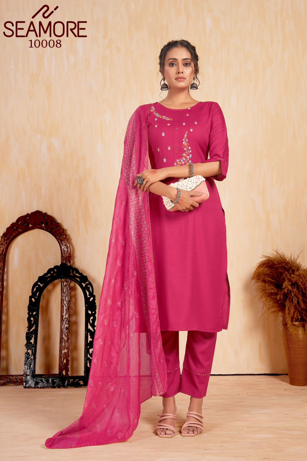 Beautiful Designer Party Wear Punjabi Style Hetaali Reyon Salwar Suit