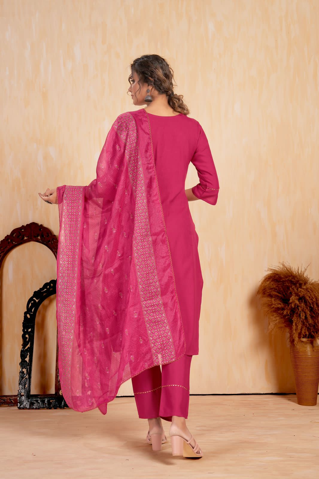 Beautiful Designer Party Wear Punjabi Style Hetaali Reyon Salwar Suit