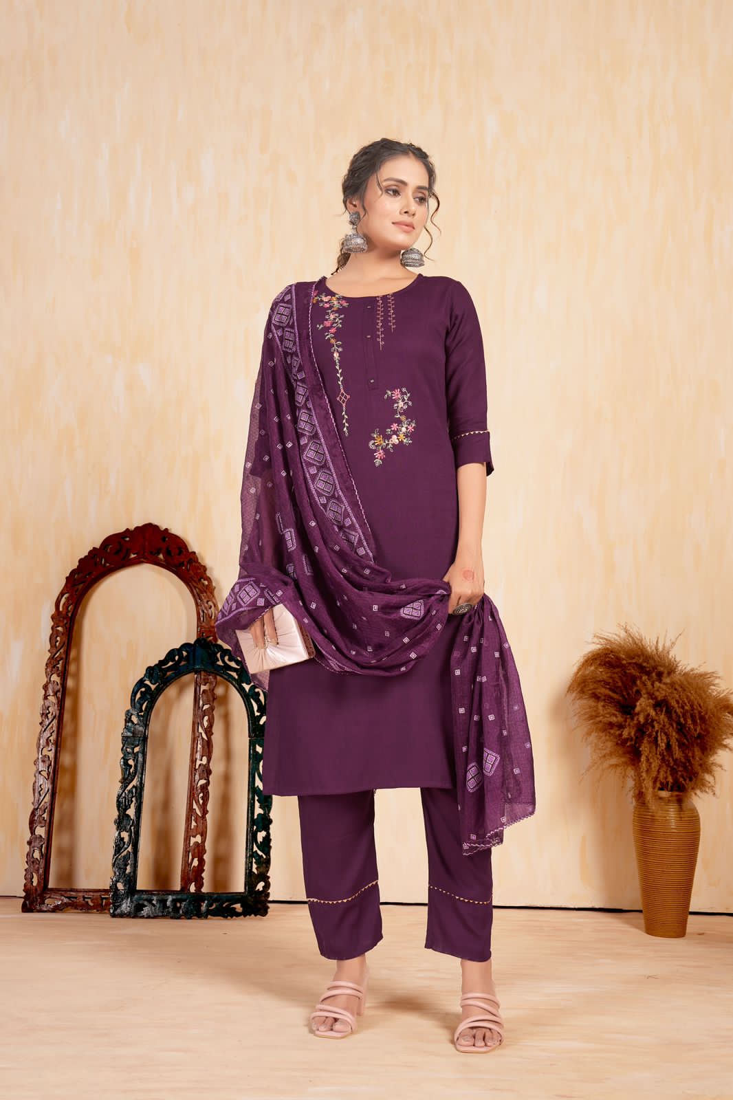 Beautiful Designer Party Wear Punjabi Style Hetaali Reyon Salwar Suit