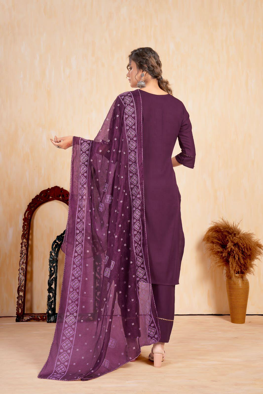 Beautiful Designer Party Wear Punjabi Style Hetaali Reyon Salwar Suit