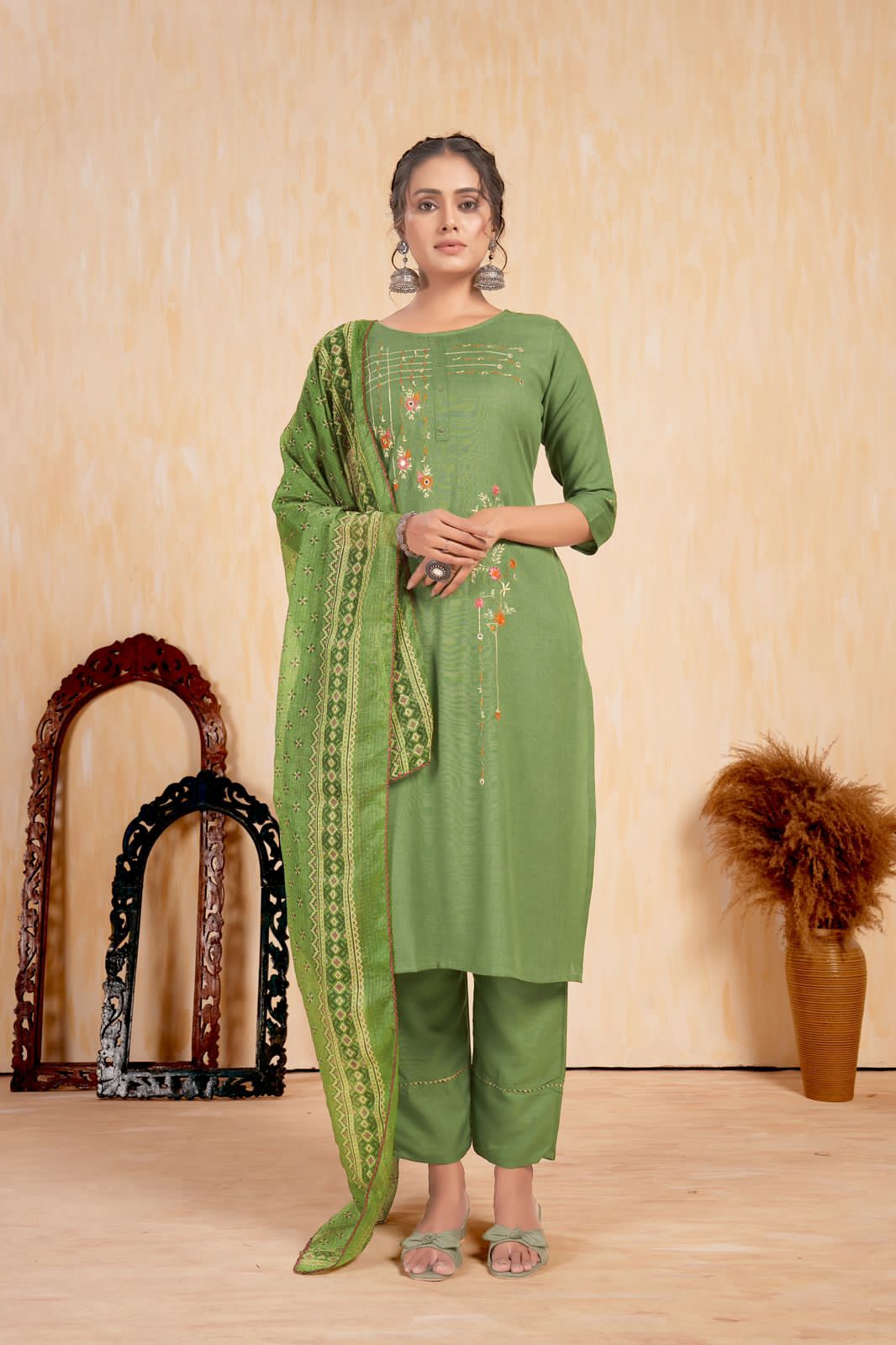 Beautiful Designer Party Wear Punjabi Style Hetaali Reyon Salwar Suit