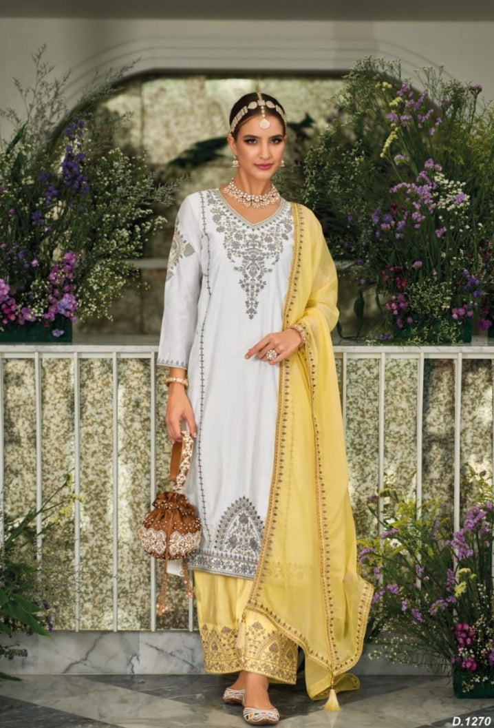 Beautiful Designer Party Wear Black white Salwar Suit