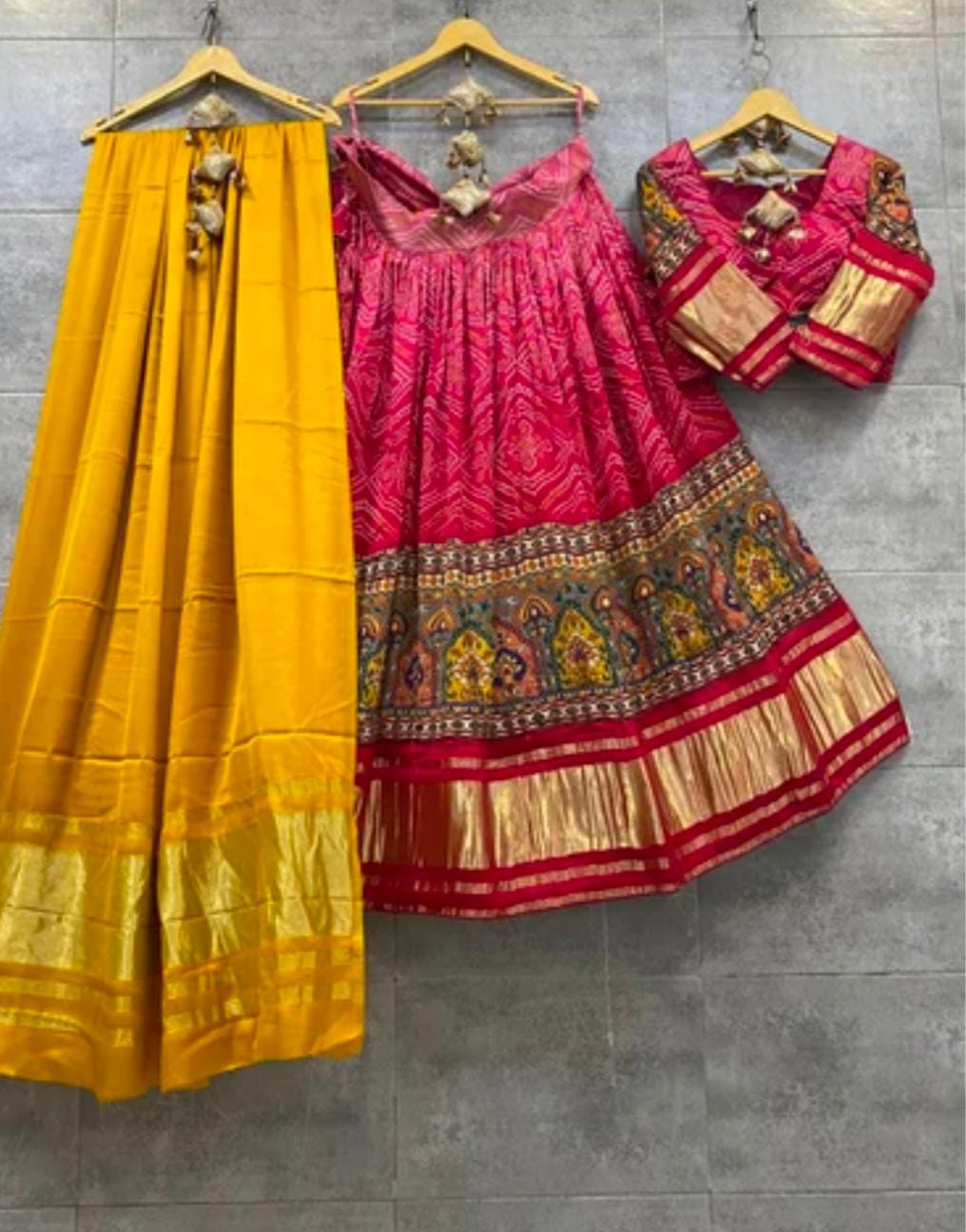 Pure gaji silk chaniya choli for navratri