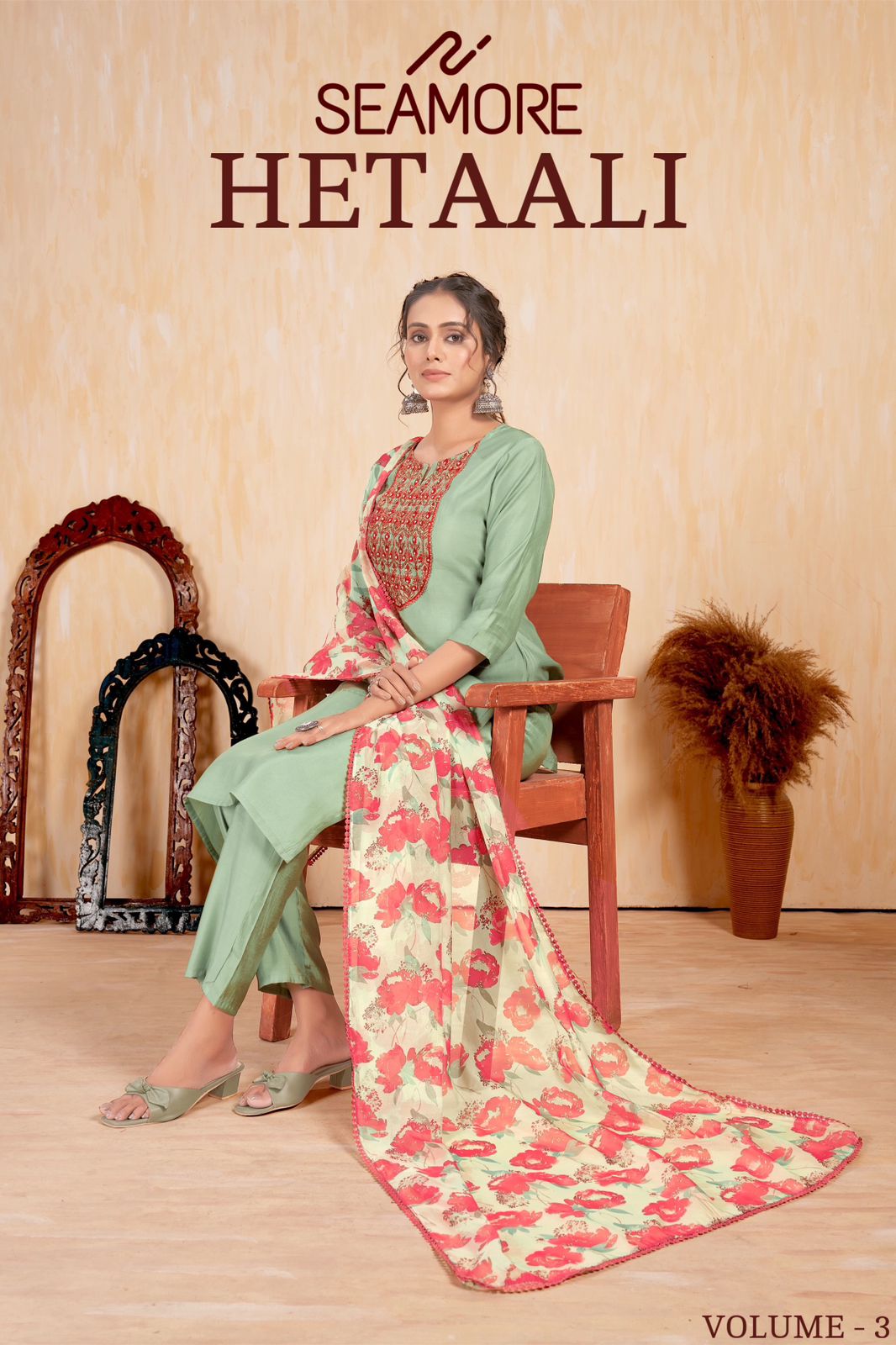 Beautiful Designer Party Wear Punjabi Style Hetaali Reyon Salwar Suit